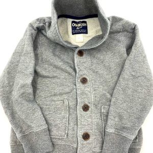 Kids Grey Button Up Cardigan